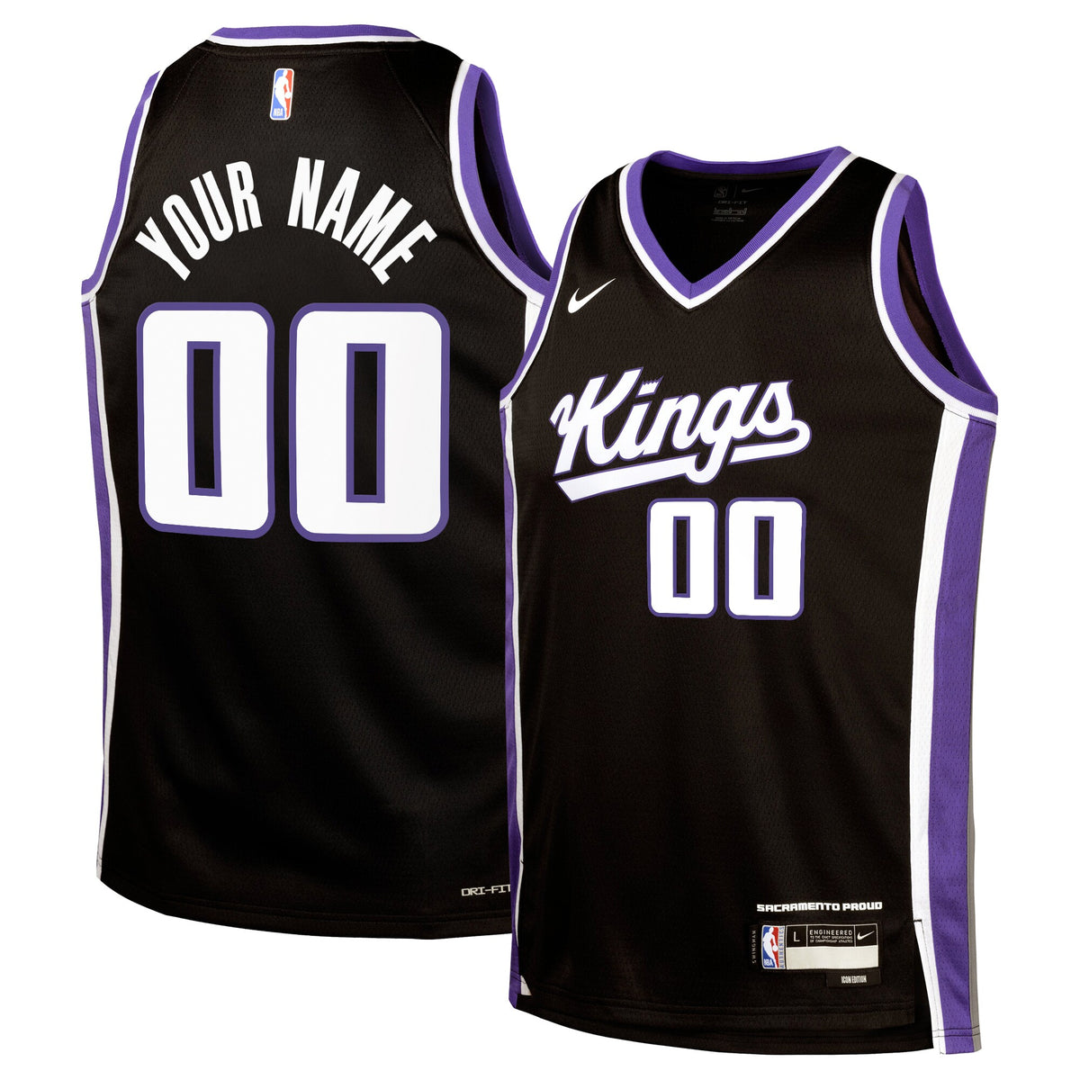 Sacramento Kings Nike Icon Swingman Jersey - Custom - Youth