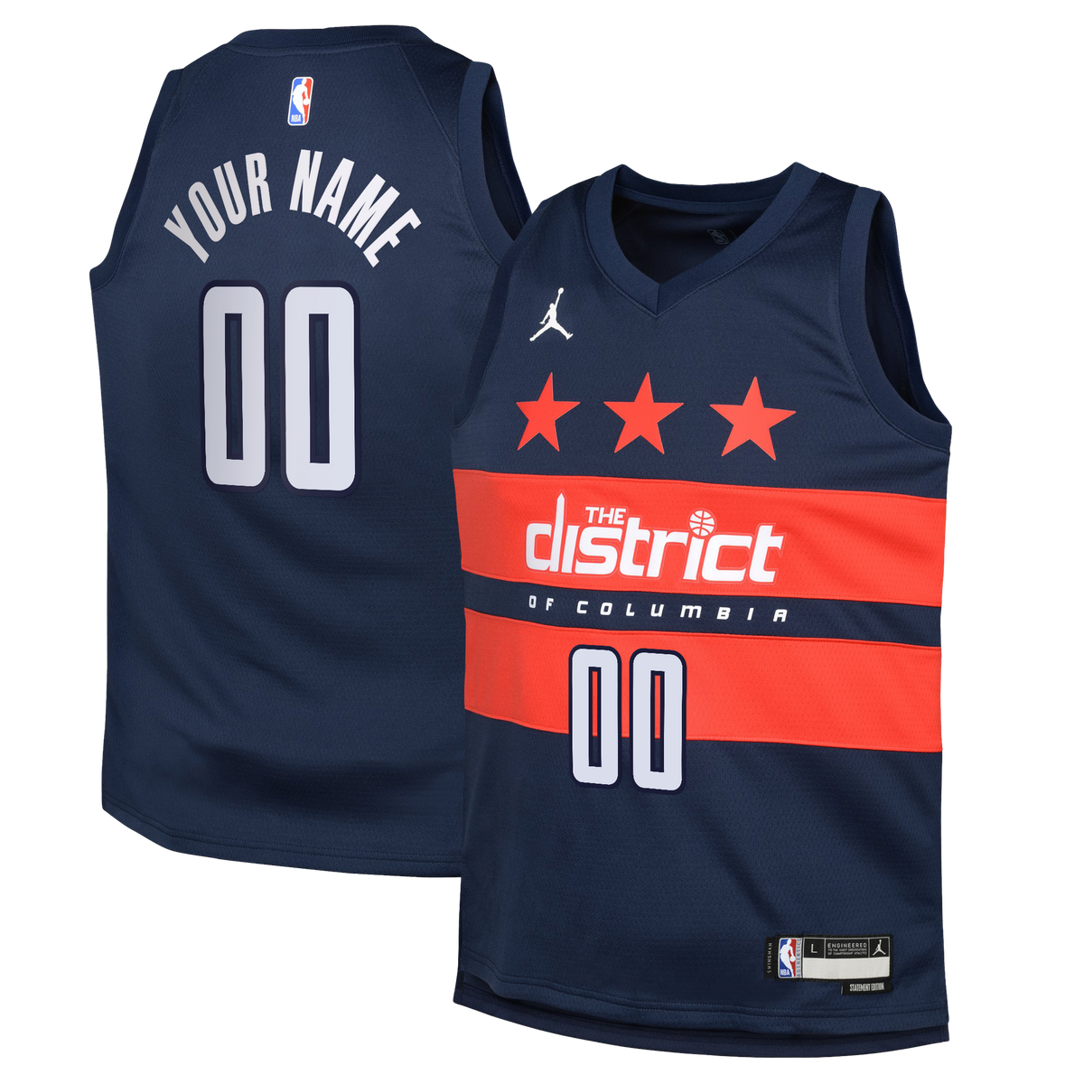 Washington Wizards Jordan Brand Statement Edition Jersey - Custom - Youth